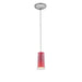 Access - 28033-1C-BS/CLRD - One Light Pendant - Glass'n Glass Cylinder - Brushed Steel