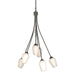 Hubbardton Forge - 103043-SKT-07-GG0303 - Six Light Chandelier - Flora - Dark Smoke