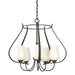 Hubbardton Forge - 103045-SKT-07-GG0303 - Five Light Chandelier - Flora - Dark Smoke