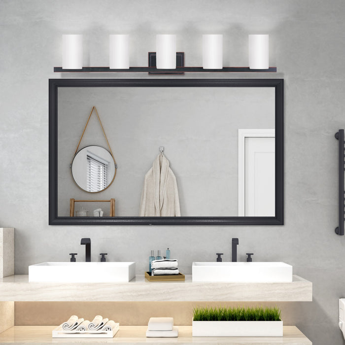 Livex Lighting - 1335-67 - Five Light Bath Vanity - Astoria - Hand Applied Olde Bronze