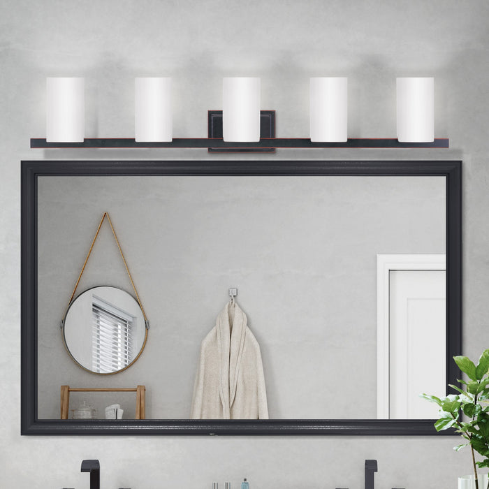 Livex Lighting - 1335-67 - Five Light Bath Vanity - Astoria - Hand Applied Olde Bronze