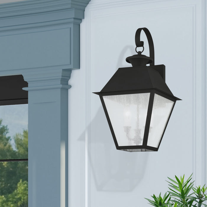 Livex Lighting - 2168-04 - Three Light Outdoor Wall Lantern - Mansfield - Black