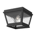 Livex Lighting - 2611-04 - Two Light Outdoor Ceiling Mount - Exeter - Black
