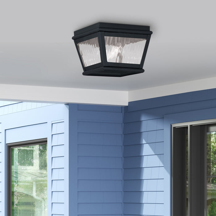Livex Lighting - 2611-04 - Two Light Outdoor Ceiling Mount - Exeter - Black