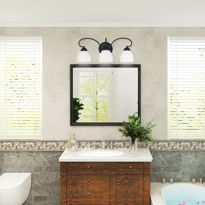Livex Lighting - 4753-04 - Three Light Bath Vanity - Brookside - Black