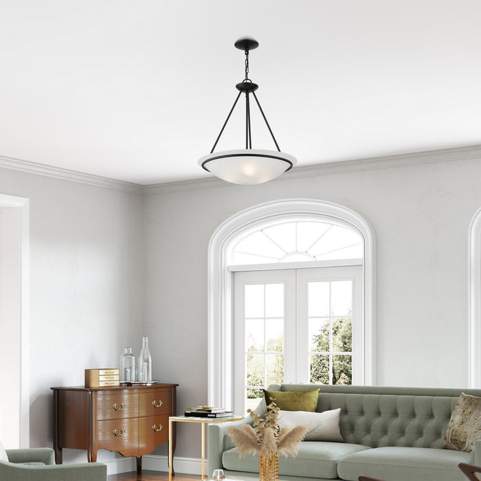 Livex Lighting - 4826-04 - Three Light Pendant - Newburgh - Black