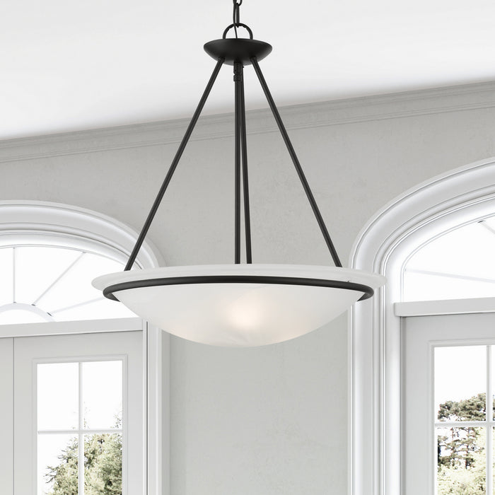Livex Lighting - 4826-04 - Three Light Pendant - Newburgh - Black