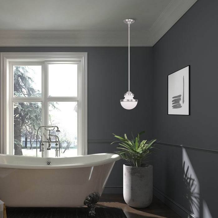 Livex Lighting - 5724-91 - One Light Pendant - Oldwick - Brushed Nickel