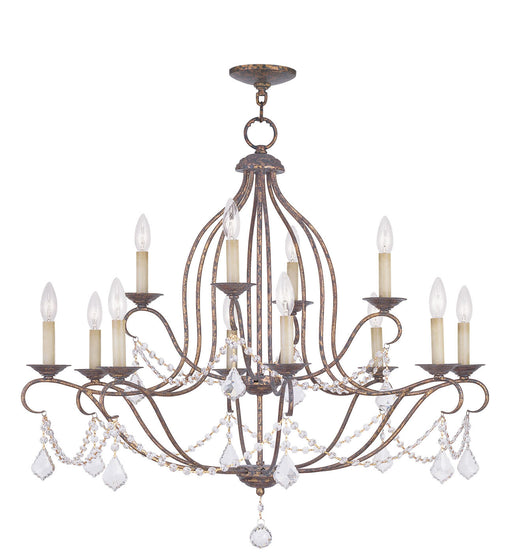 Livex Lighting - 6438-71 - 12 Light Chandelier - Chesterfield - Hand Applied Venetian Golden Bronze