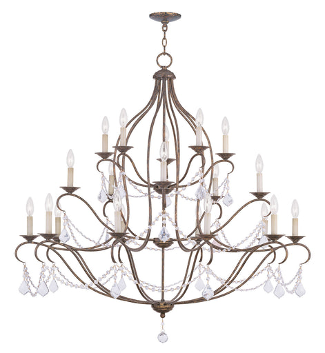 Chesterfield 20 Light Chandelier Hand Applied Venetian Golden Bronze