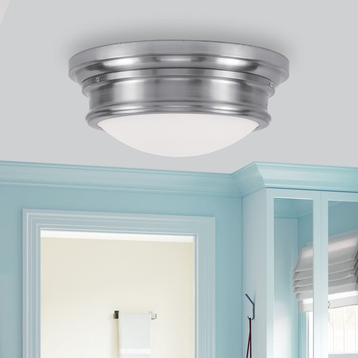 Livex Lighting - 7343-91 - Three Light Ceiling Mount - Astor - Brushed Nickel