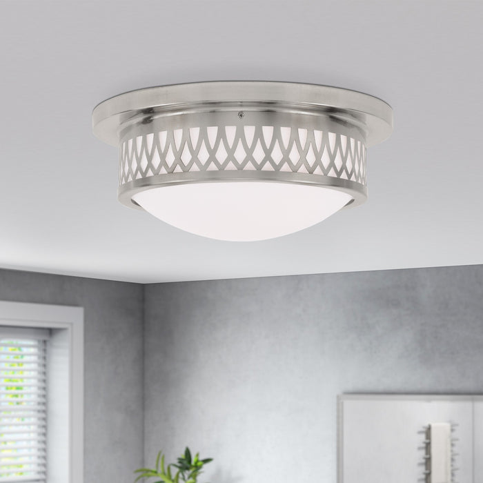 Livex Lighting - 7352-91 - Two Light Ceiling Mount - Westfield - Brushed Nickel