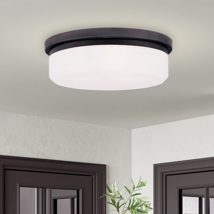 Livex Lighting - 7393-07 - Three Light Wall Sconce/Ceiling Mount - Stratus - Bronze