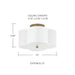 Quinn Two Light Semi Flush Mount Brushed Gold-Semi-Flush Mts.-Capital Lighting-Lighting Design Store