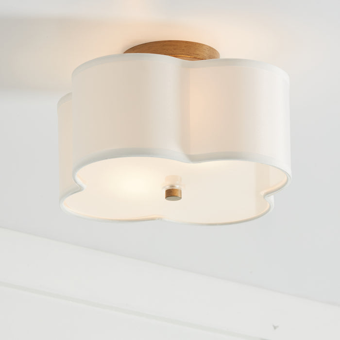 Quinn Two Light Semi Flush Mount Brushed Gold-Semi-Flush Mts.-Capital Lighting-Lighting Design Store