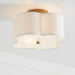 Quinn Two Light Semi Flush Mount Brushed Gold-Semi-Flush Mts.-Capital Lighting-Lighting Design Store