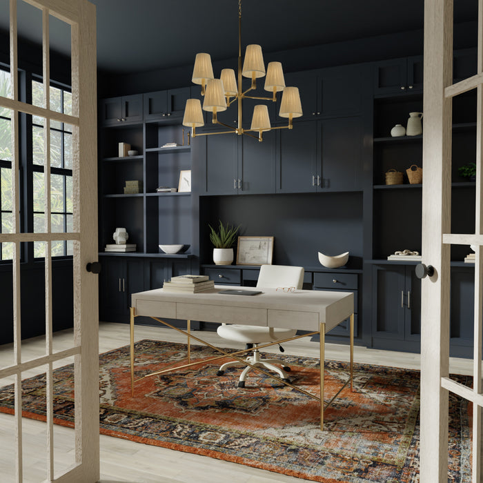 Mira Eight Light Chandelier Matte Brass-Large Chandeliers-Capital Lighting-Lighting Design Store