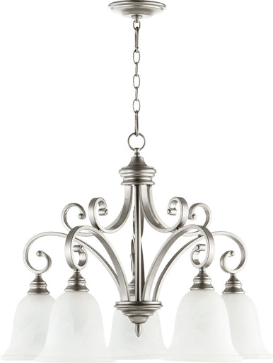 Bryant Five Light Chandelier Classic Nickel