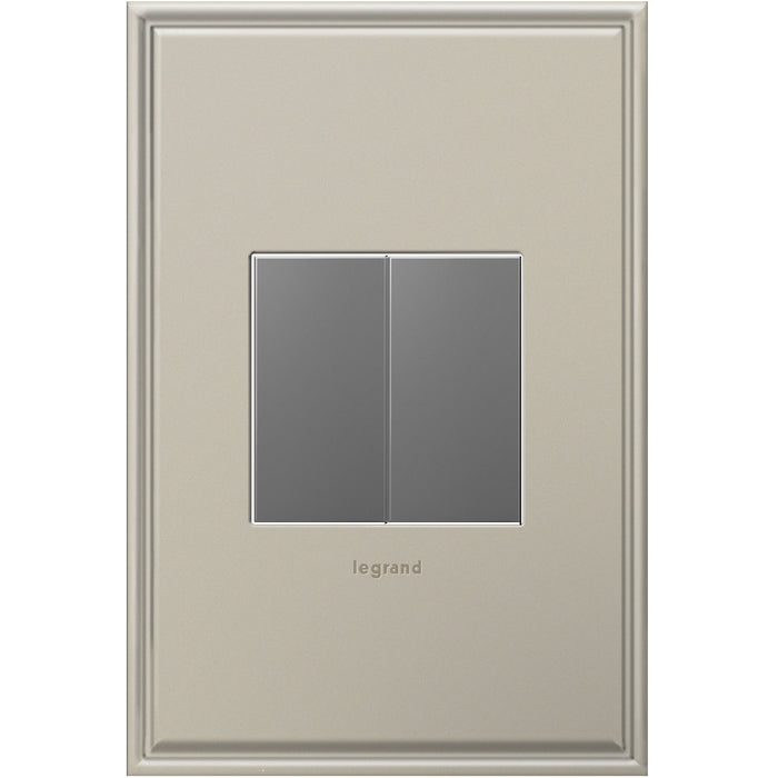 Legrand - AABK1M4 - Blank, Half-Size - Adorne - Magnesium