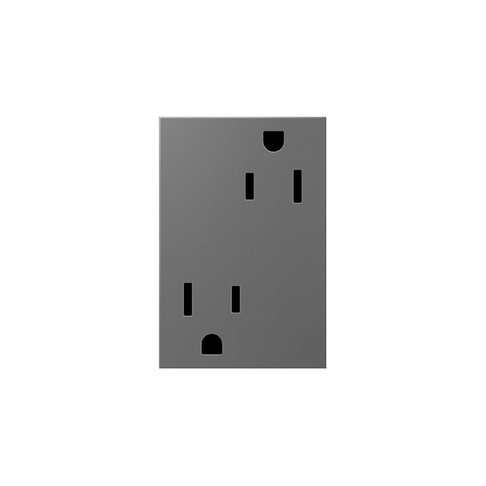 Legrand - ARTR153M4 - Tamper-Resistant Outlet, Plus Size - Adorne - Magnesium