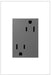 Legrand - ARTR153M4 - Tamper-Resistant Outlet, Plus Size - Adorne - Magnesium