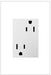 Legrand - ARTR153W4 - Tamper-Resistant Outlet, Plus Size - Adorne - White