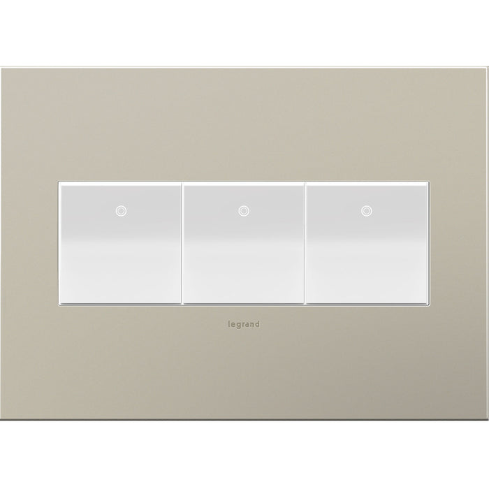 Legrand - AWC3GSN4 - Wall Plate - Adorne - Satin Nickel