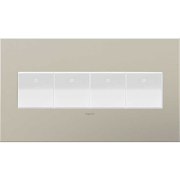 Legrand - AWC4GSN4 - Wall Plate - Adorne - Satin Nickel