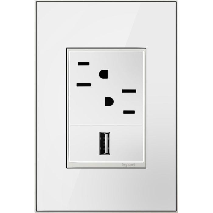 Legrand - AWM1G3MW4 - Gang Wall Plate - Adorne - Mirror White