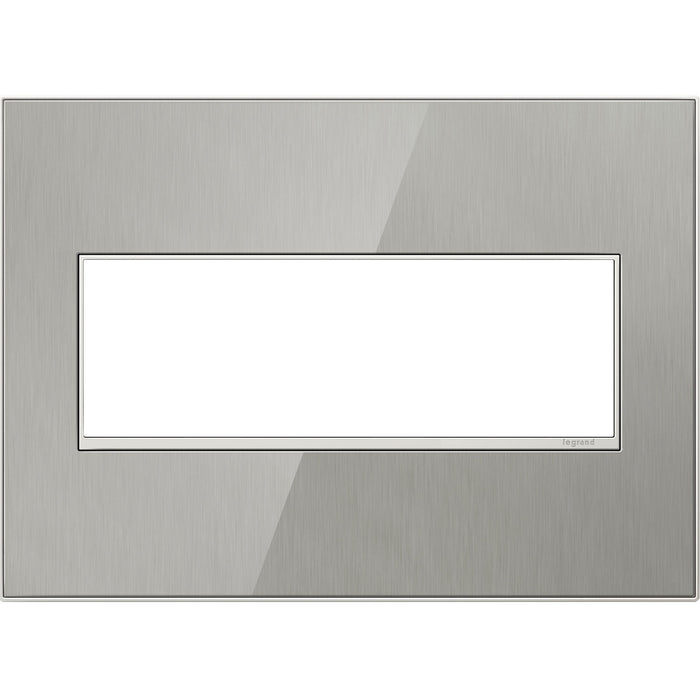 Legrand - AWM3GMS4 - Gang Wall Plate - Adorne - Brushed Stainless