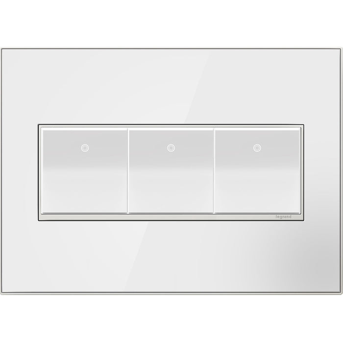 Legrand - AWM3GMW4 - Gang Wall Plate - Adorne - Mirror White