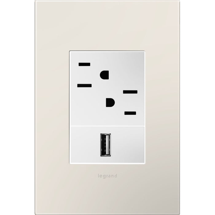 Legrand - AWP1G3LA4 - Gang Wall Plate - Adorne - Satin Light Almond