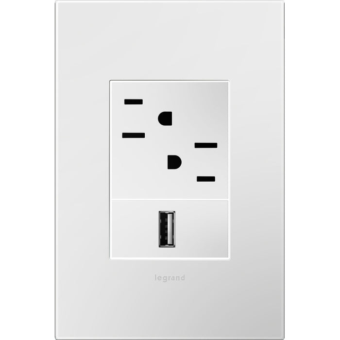 Legrand - AWP1G3WH4 - Gang Wall Plate - Adorne - Gloss White