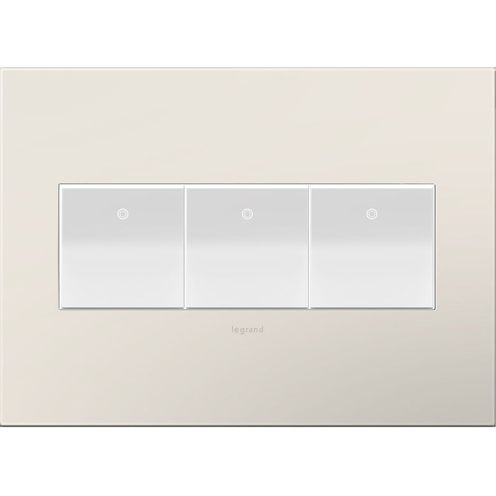 Legrand - AWP3GLA4 - Gang Wall Plate - Adorne - Satin Light Almond