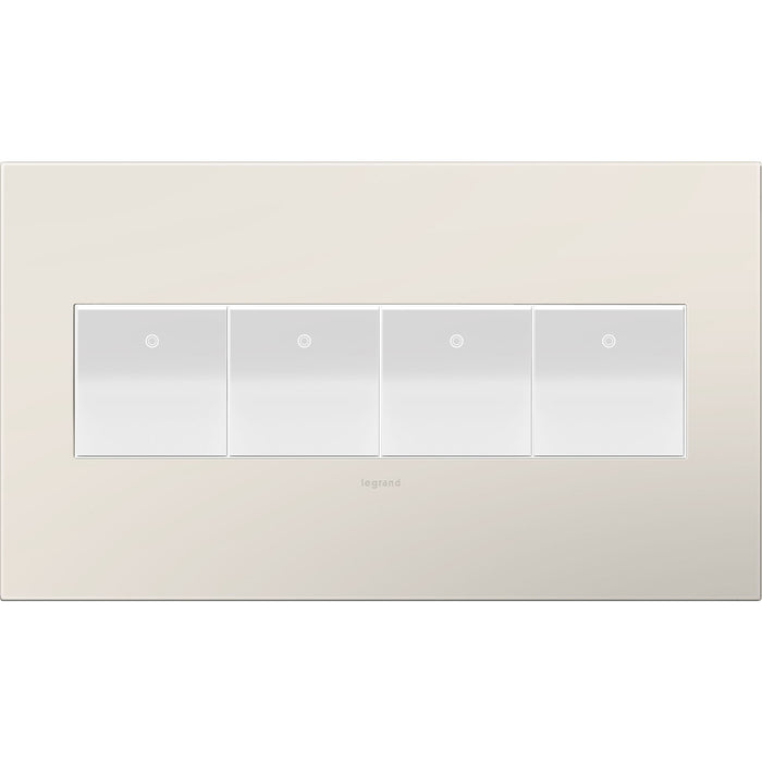 Legrand - AWP4GLA4 - Gang Wall Plate - Adorne - Satin Light Almond