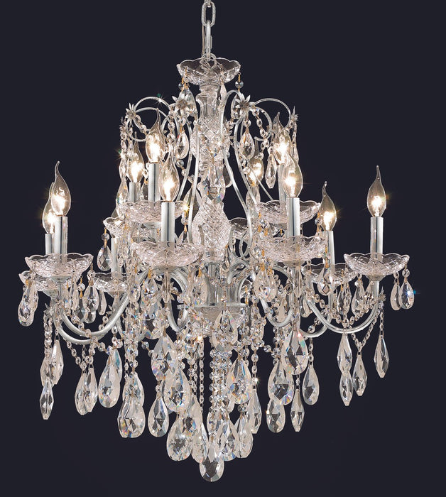 St. Francis 12 Light Chandelier Chrome-Mid. Chandeliers-Elegant Lighting-Lighting Design Store