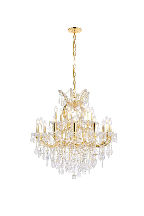 Maria Theresa 19 light Chandelier Gold-Mid. Chandeliers-Elegant Lighting-Lighting Design Store