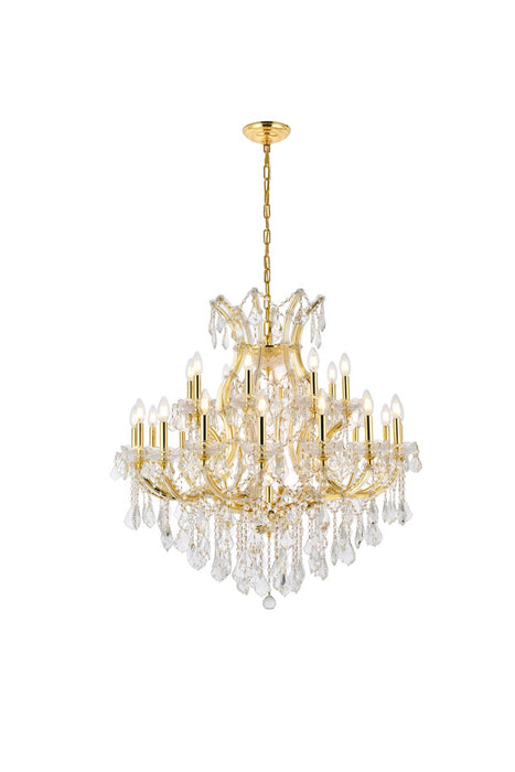Maria Theresa 24 Light Chandelier Gold-Mid. Chandeliers-Elegant Lighting-Lighting Design Store