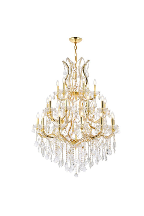 Maria Theresa 28 Light Chandelier Gold-Large Chandeliers-Elegant Lighting-Lighting Design Store