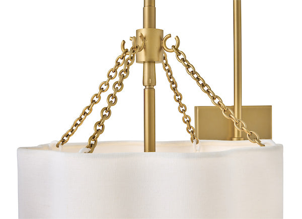 Gwen LED Wall Sconce Lacquered Brass-Sconces-Hinkley-Lighting Design Store