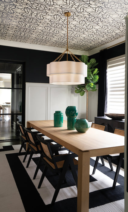 Gwen LED Chandelier Lacquered Brass-Mid. Chandeliers-Hinkley-Lighting Design Store