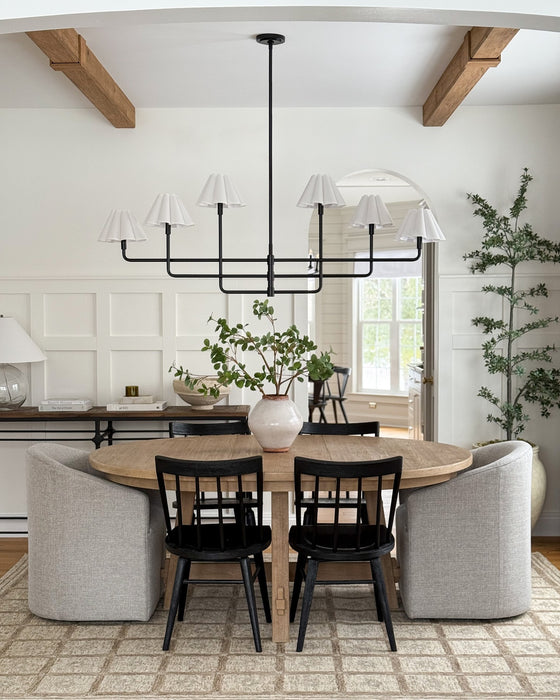 Polly Six Light Chandelier Blackened Brass-Large Chandeliers-Regina Andrew-Lighting Design Store