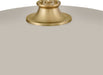 Close-up of a gold lampshade base on a white background