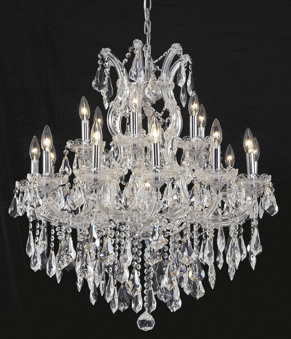 Maria Theresa 19 light Chandelier Chrome-Mid. Chandeliers-Elegant Lighting-Lighting Design Store