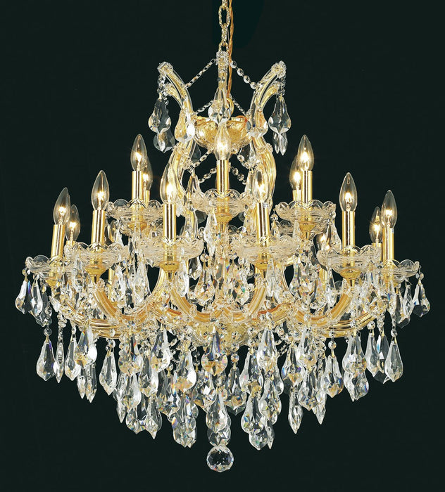 Maria Theresa 19 light Chandelier Gold-Mid. Chandeliers-Elegant Lighting-Lighting Design Store