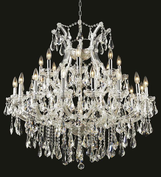 Maria Theresa 24 Light Chandelier Chrome-Mid. Chandeliers-Elegant Lighting-Lighting Design Store