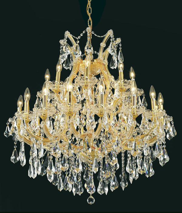 Maria Theresa 24 Light Chandelier Gold-Mid. Chandeliers-Elegant Lighting-Lighting Design Store