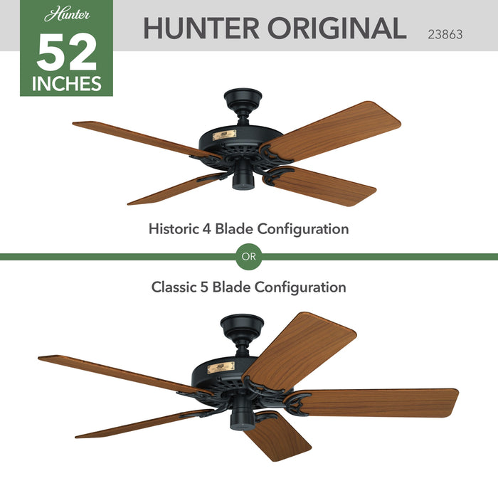 Hunter Original 52" Ceiling Fan-Fans-Hunter-Lighting Design Store