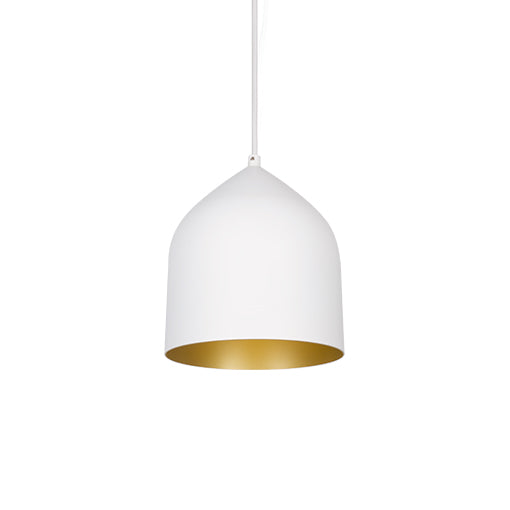 Helena One Light Pendant White/Gold-Mini Pendants-Kuzco Lighting-Lighting Design Store