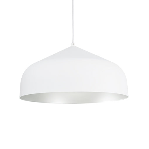 Helena One Light Pendant White/Silver-Pendants-Kuzco Lighting-Lighting Design Store